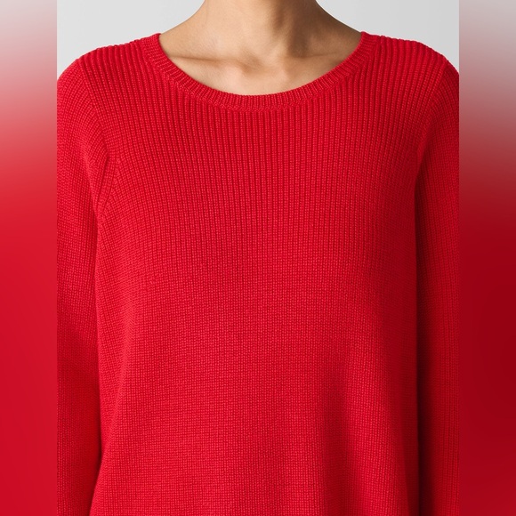 NWT Eileen Fisher Merino Crew Neck Top in Regenerative Wool - Picture 4 of 6
